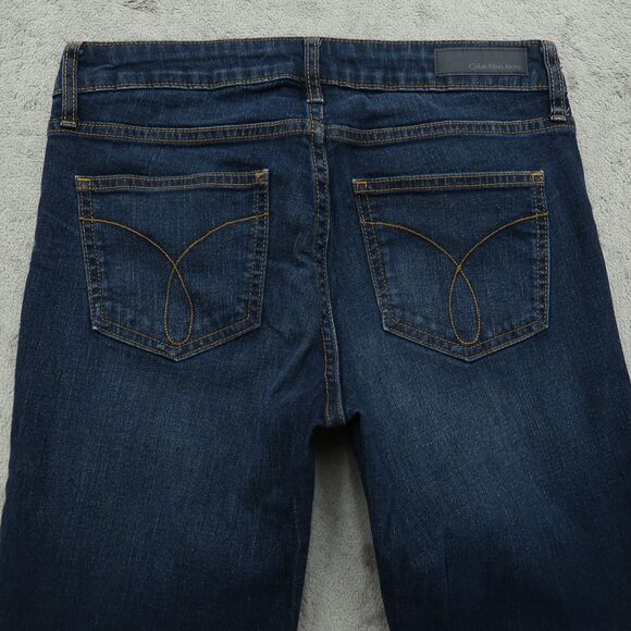 Calvin Klein Jeans Women's Size 6 Blue Low-Rise Ankle Legging Denim 26.5" Inseam - Picture 14 of 16